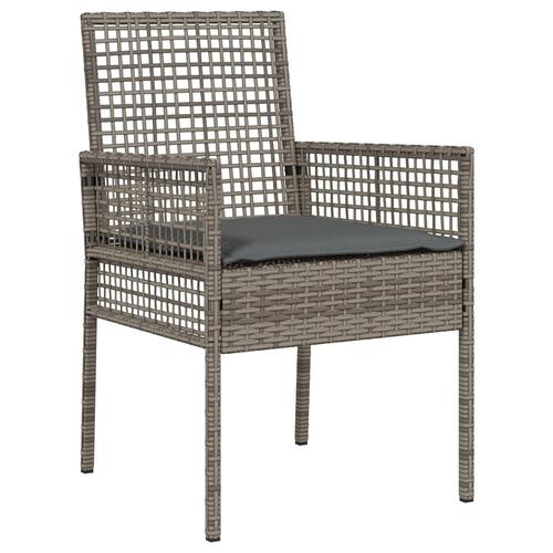 Spisemøbler Sæt Sæt af 3 Grå Rattan, Metal