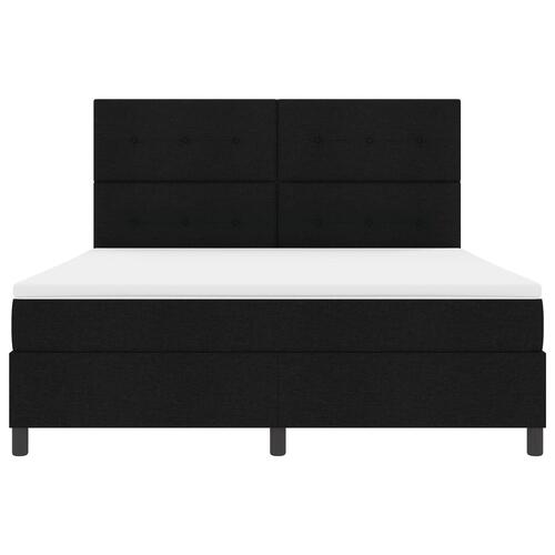 Sengestel med madras Sort Stof 180 x 200 cm Sengemadras
