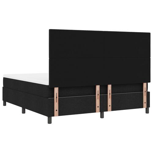 Sengestel med madras Sort Stof 180 x 200 cm Sengemadras