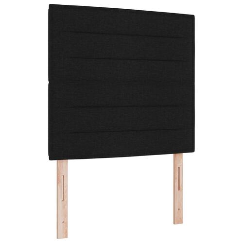 Box Spring Seng med Madras Sort 120x200 cm Stof