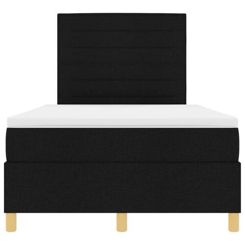 Box Spring Seng med Madras Sort 120x200 cm Stof