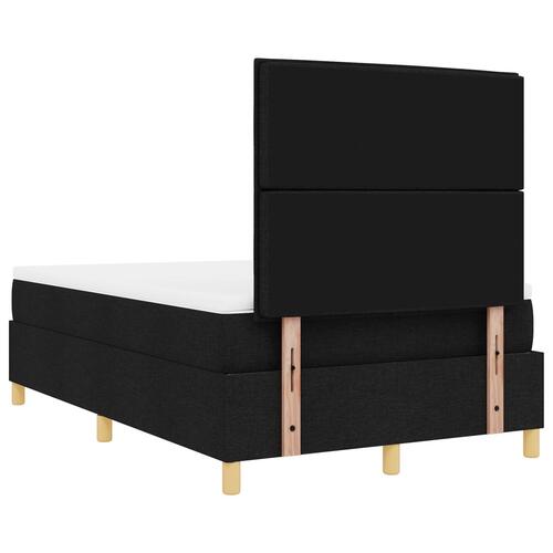 Box Spring Seng med Madras Sort 120x200 cm Stof