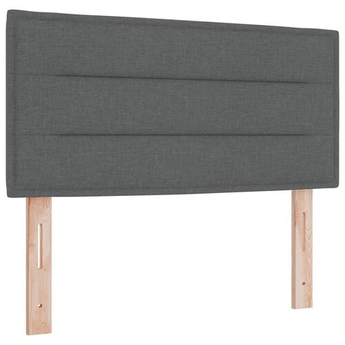 Sengestel med Madras Grå Stof 100 x 200 cm Box Spring Seng