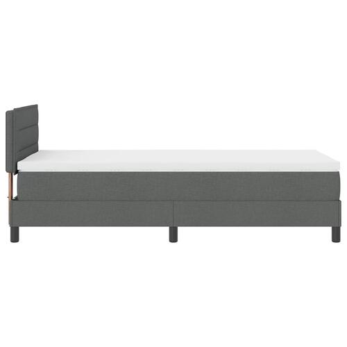 Sengestel med Madras Grå Stof 100 x 200 cm Box Spring Seng