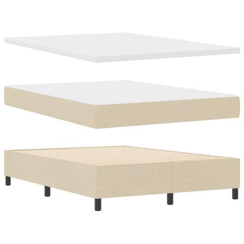 Sengramme med madras Sæt af 2 Beige Stof 140 x 200 cm