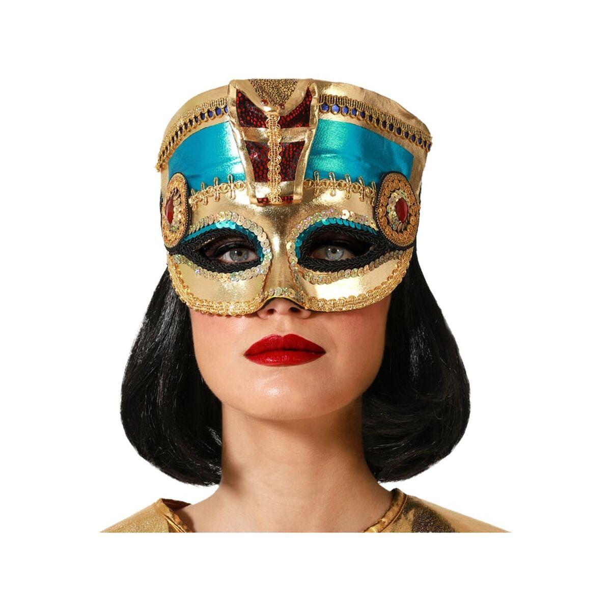 Gylden egyptisk maske - til damekostume