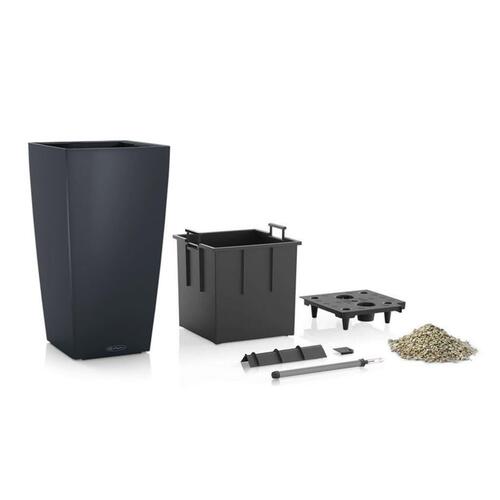 LECHUZA plantekrukke CUBICO Color 22 ALL-IN-ONE skifergrå