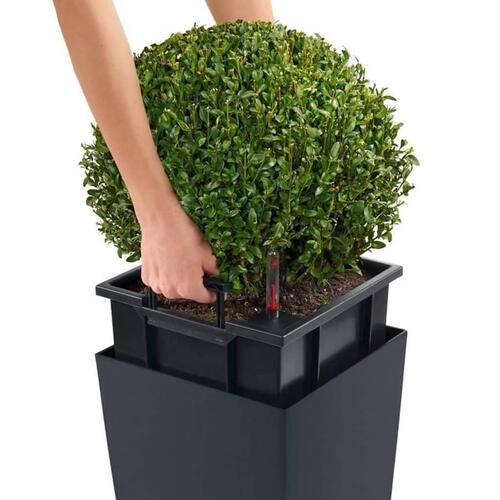 LECHUZA plantekrukke CUBICO Color 22 ALL-IN-ONE skifergrå