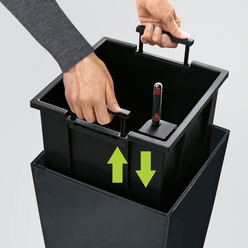 LECHUZA plantekrukke CUBICO Color 22 ALL-IN-ONE skifergrå