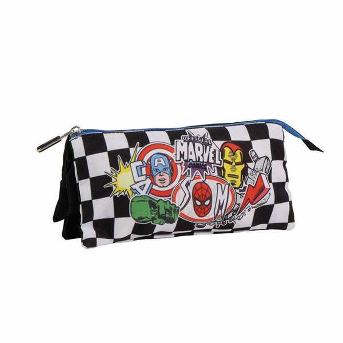 The Avengers tredobbelt penalhus - Sort, 2,2 × 1,1 × 22,5 cm