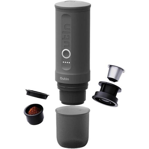 Outin Nespresso express kaffemaskine - grå, bærbar 12 V