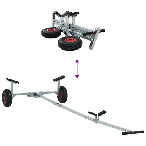 Bådtrailer med 2 Hjul - Foldbar og Justerbar - 160 kg Stål