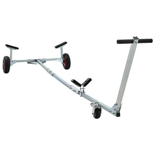 Bådtrailer med 3 Hjul - Sammenfoldelig og Justerbar, 160 kg Stål