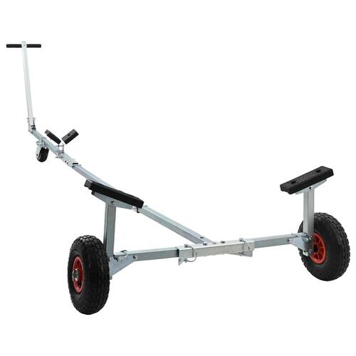 Bådtrailer med 3 Hjul - Sammenfoldelig og Justerbar, 160 kg Stål