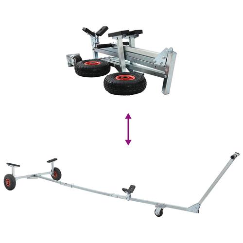 Bådtrailer med 3 Hjul - Sammenfoldelig og Justerbar, 160 kg Stål