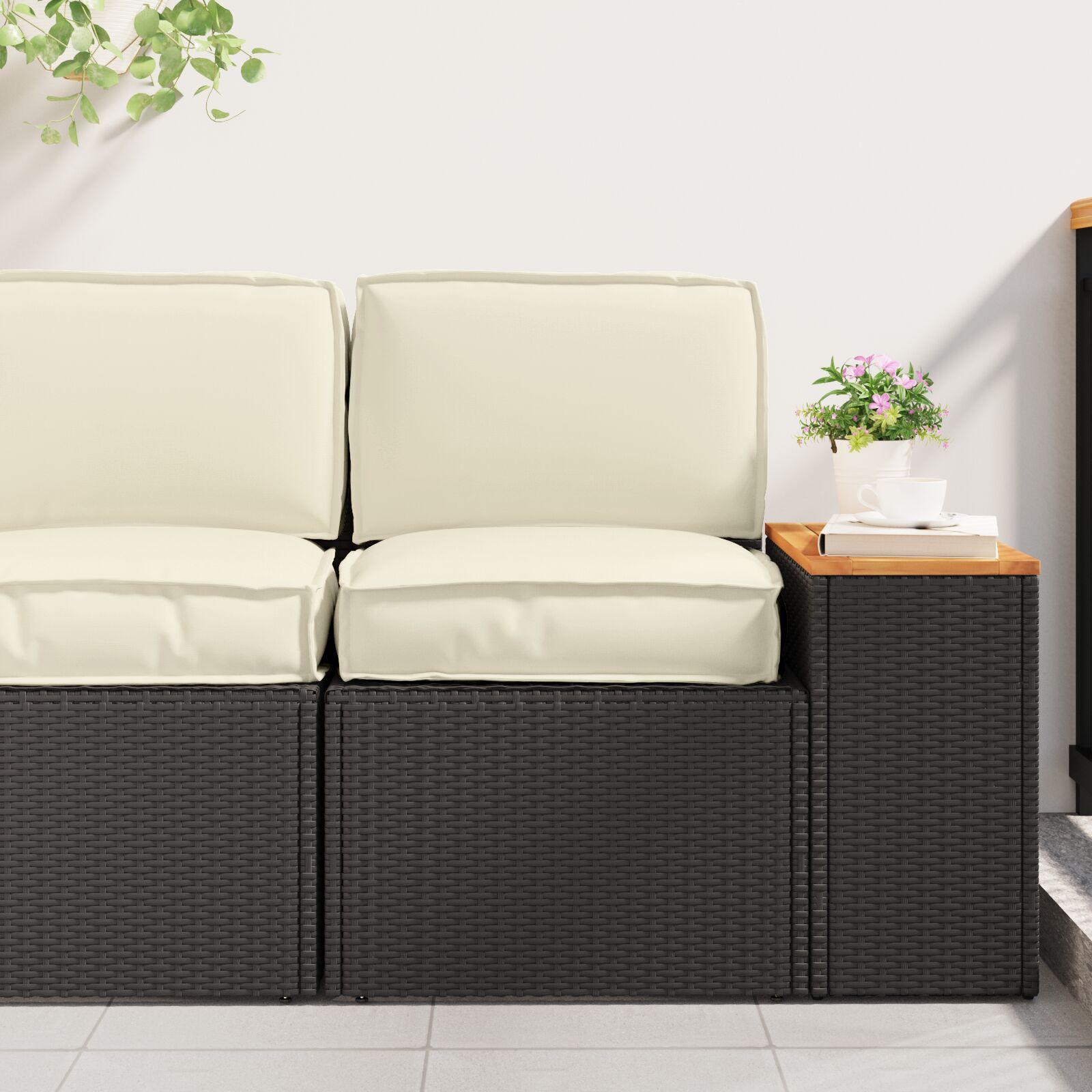 Pallepude Creme Polyester 60 x 40 x 8 cm Letvægts Pallepude