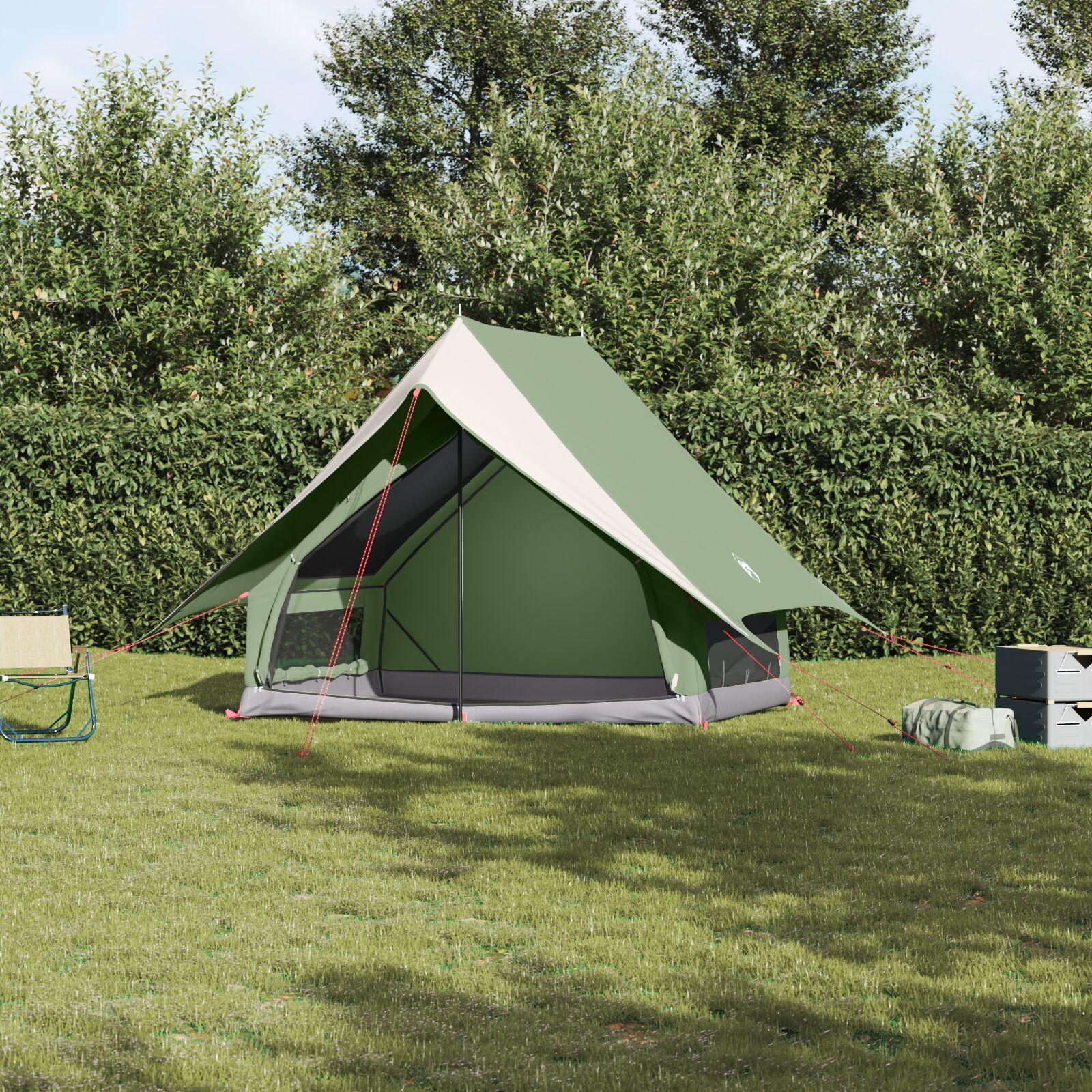 Camping Telt A-Frame 3-Person Grøn vandafvisende