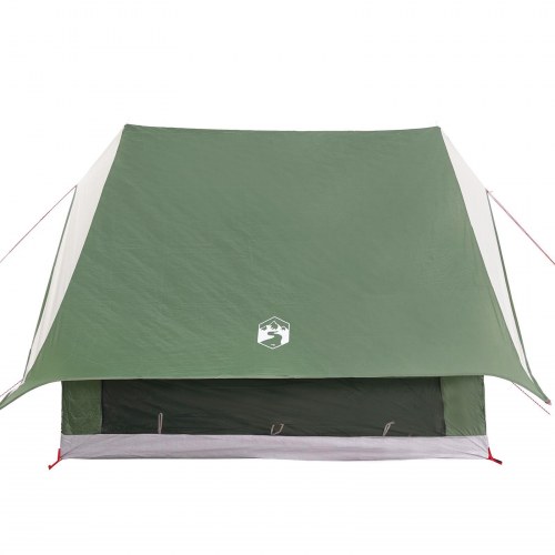 Camping telt 3-personer Grøn Polyester Sammenklappelig