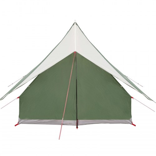 Camping telt 3-personer Grøn Polyester Sammenklappelig