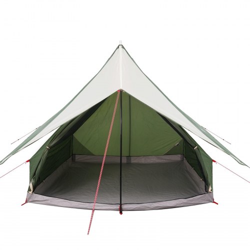 Camping telt 3-personer Grøn Polyester Sammenklappelig