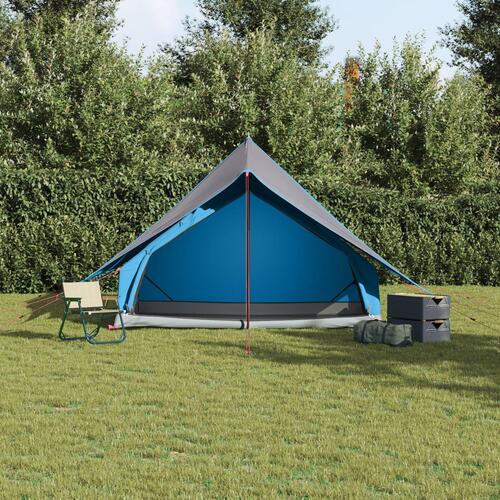 Camping Telt 5-Personers Blå Polyester 5-personers