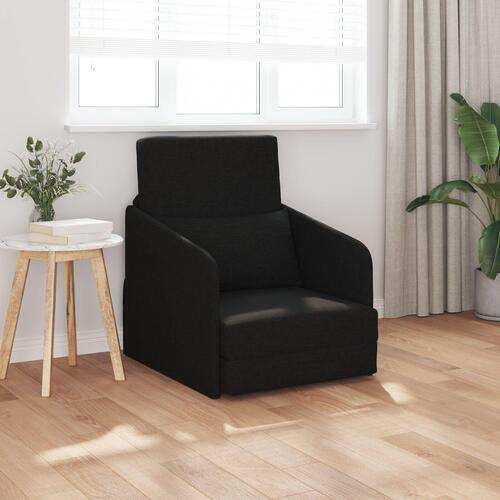 Sofa Sort Polyester, Træ 200 x 60 x 62 cm Ergonomisk