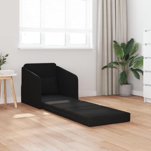 Sofa Sort Polyester, Træ 200 x 60 x 62 cm Ergonomisk