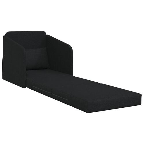Sofa Sort Polyester, Træ 200 x 60 x 62 cm Ergonomisk