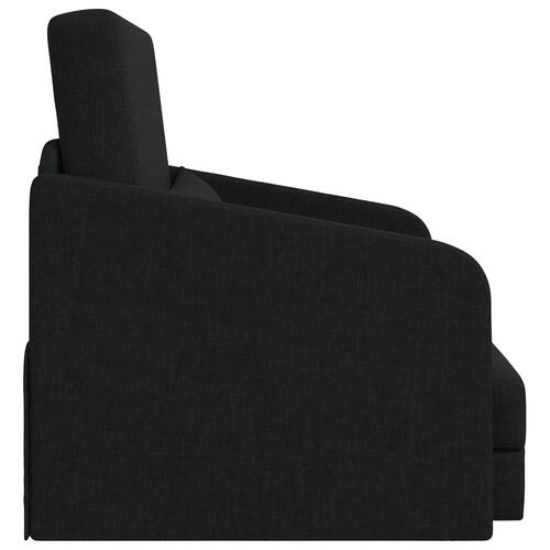 Sofa Sort Polyester, Træ 200 x 60 x 62 cm Ergonomisk