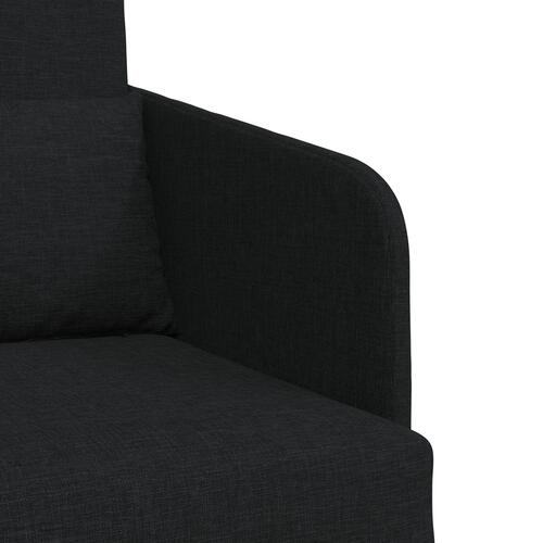 Sofa Sort Polyester, Træ 200 x 60 x 62 cm Ergonomisk