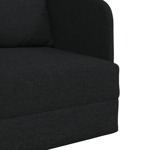 Sofa Sort Polyester, Træ 200 x 60 x 62 cm Ergonomisk