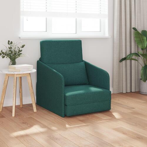 Sofa Mørkegrøn Polyesterstof 200 x 60 x 62 cm Slidstærk