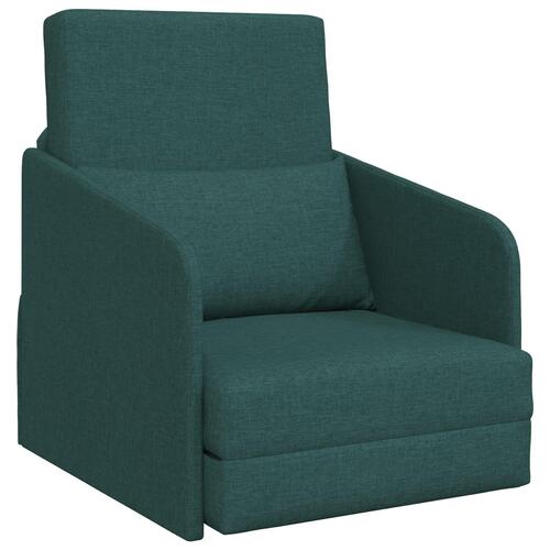 Sofa Mørkegrøn Polyesterstof 200 x 60 x 62 cm Slidstærk
