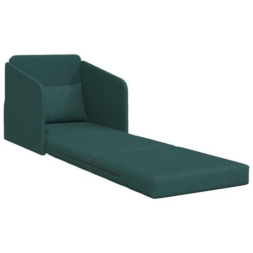 Sofa Mørkegrøn Polyesterstof 200 x 60 x 62 cm Slidstærk