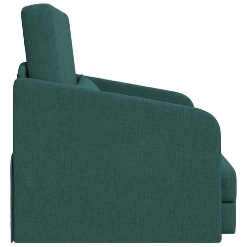Sofa Mørkegrøn Polyesterstof 200 x 60 x 62 cm Slidstærk