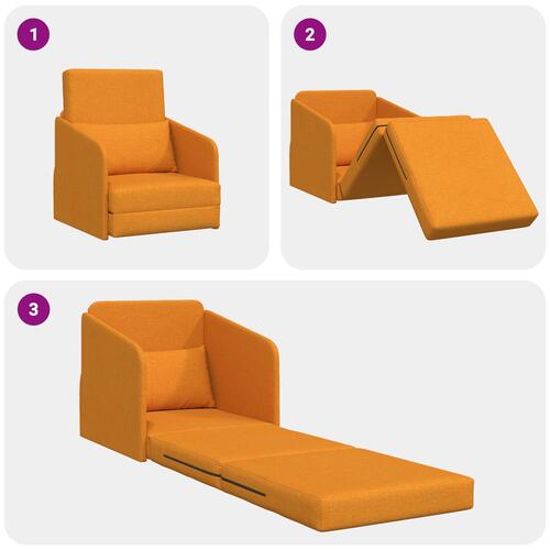 Sofa Mørk Gul Polyester 200 x 60 x 62 cm Slidstærk Gulv Sofa
