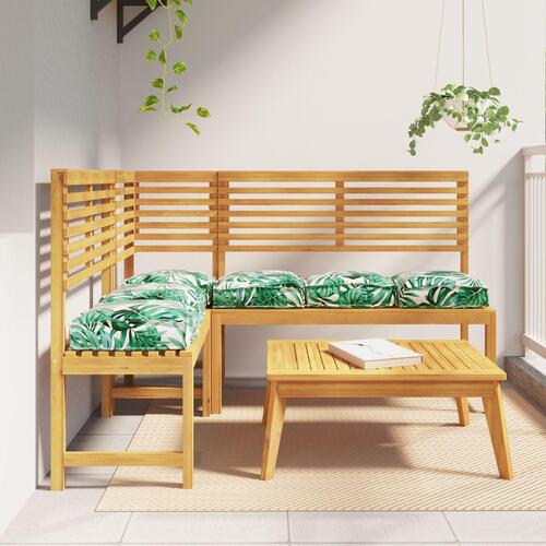 Udendørs Pude Sæt af 6 Bladmønster Polyester 40 x 40 x 8 cm