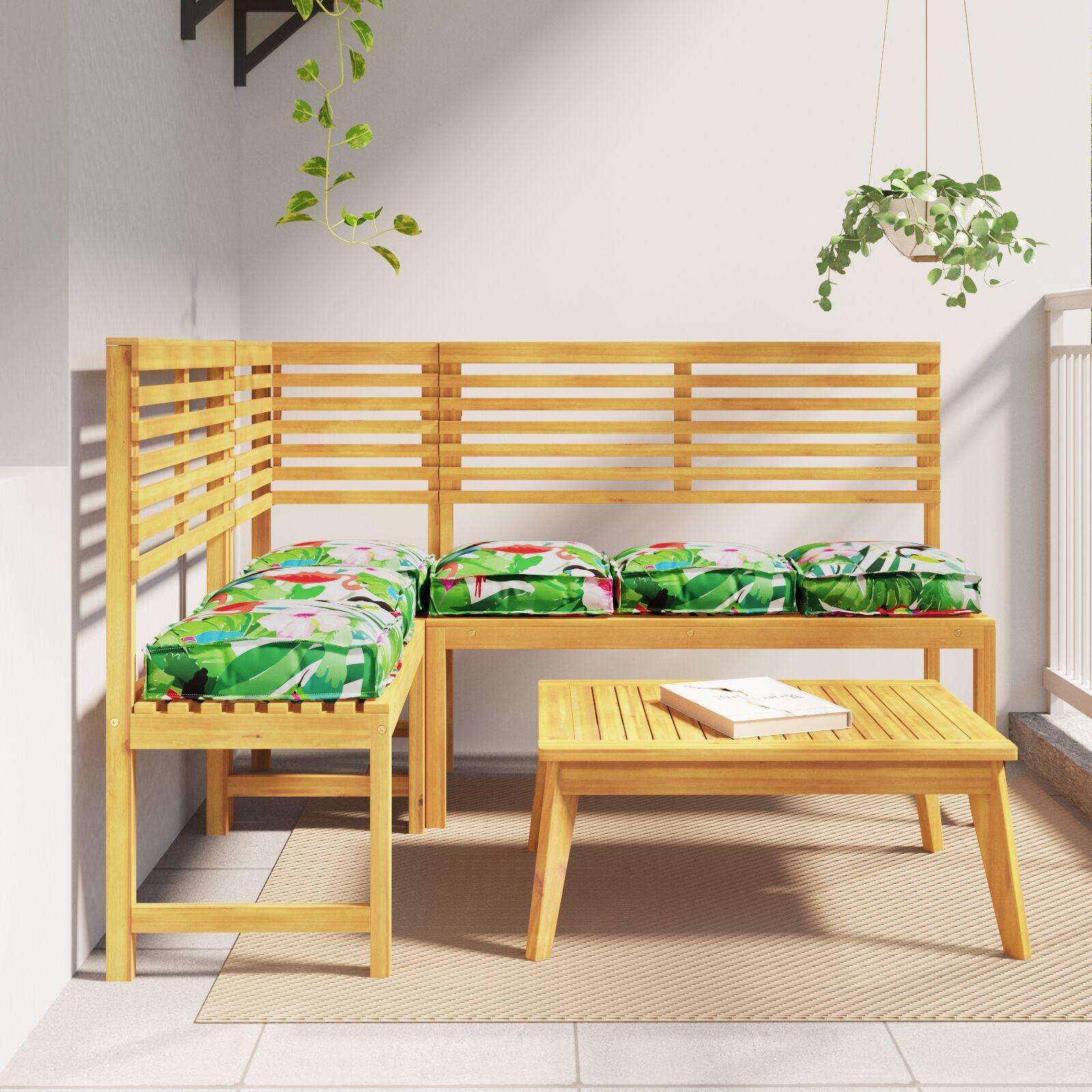 Pallepuder til Sæde 6 stk. Tropisk Jungle 40x40x8 cm Oxford Stof