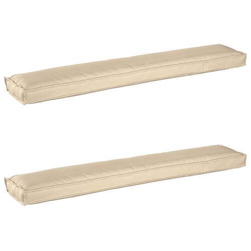 Pallepuder Sæt af 2 Beige Polyester 200 x 40 x 8 cm Pallepuder