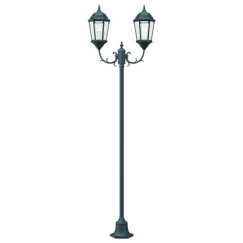 Have Lys Post 2-Lampe E27 Grøn 220 cm Aluminium