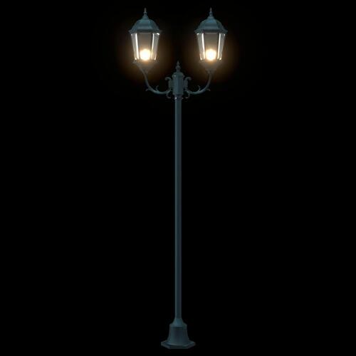Have Lys Post 2-Lampe E27 Grøn 220 cm Aluminium