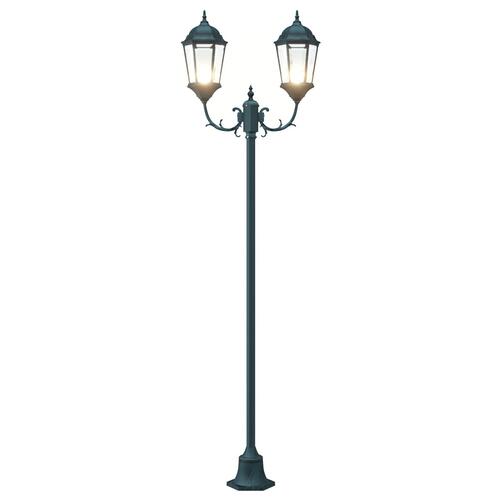 Have Lys Post 2-Lampe E27 Grøn 220 cm Aluminium