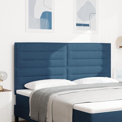 Sengegavl Linjer Design Blå 180 cm Stof