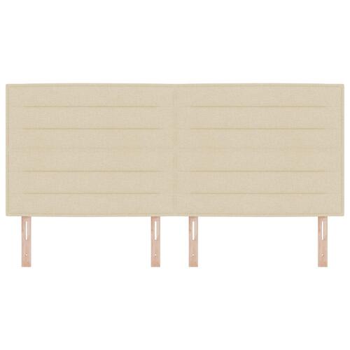 Sengegavl Linjer Design Creme 200 cm Stof