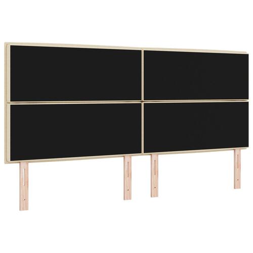 Sengegavl Linjer Design Creme 200 cm Stof