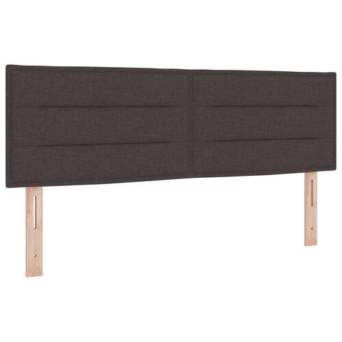 Box Spring Seng med Madras Mørkebrun 140x190 cm Stof