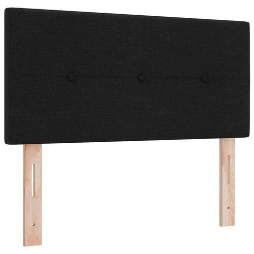 Box Spring Seng med Madras Sort 120x200 cm Stof