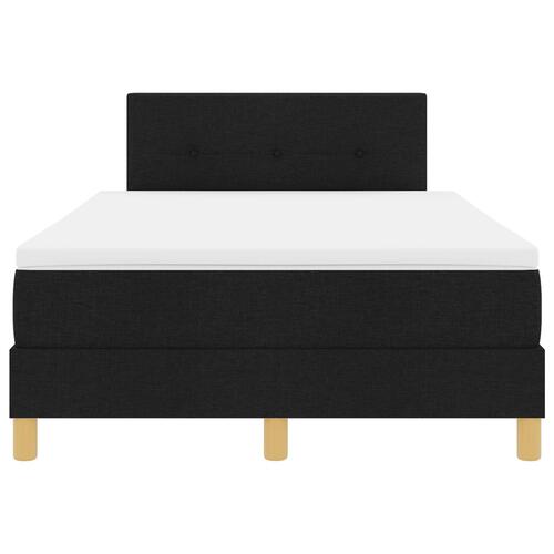 Box Spring Seng med Madras Sort 120x200 cm Stof