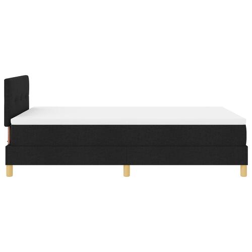 Box Spring Seng med Madras Sort 120x200 cm Stof