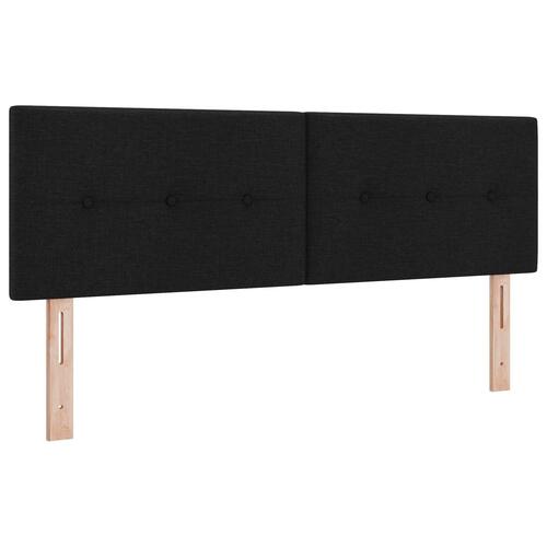 Box Spring Seng med Madras Sort 160x200 cm Stof